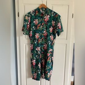 Men’s large/medium tropical shorts romper from Romperjack NWT